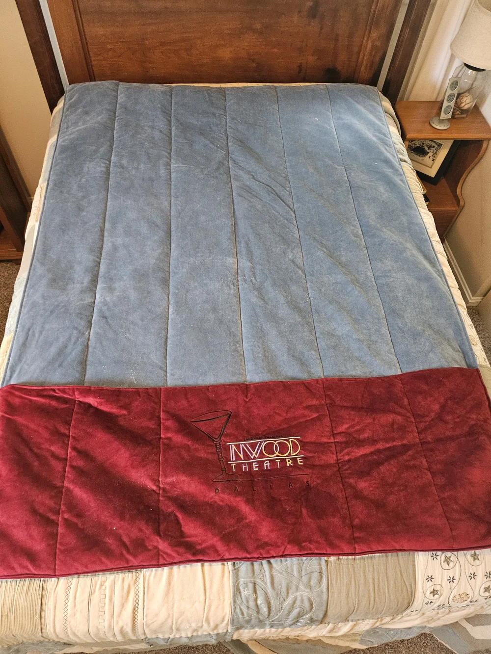 Inwood Theatre Dallas Red Plush Throw -